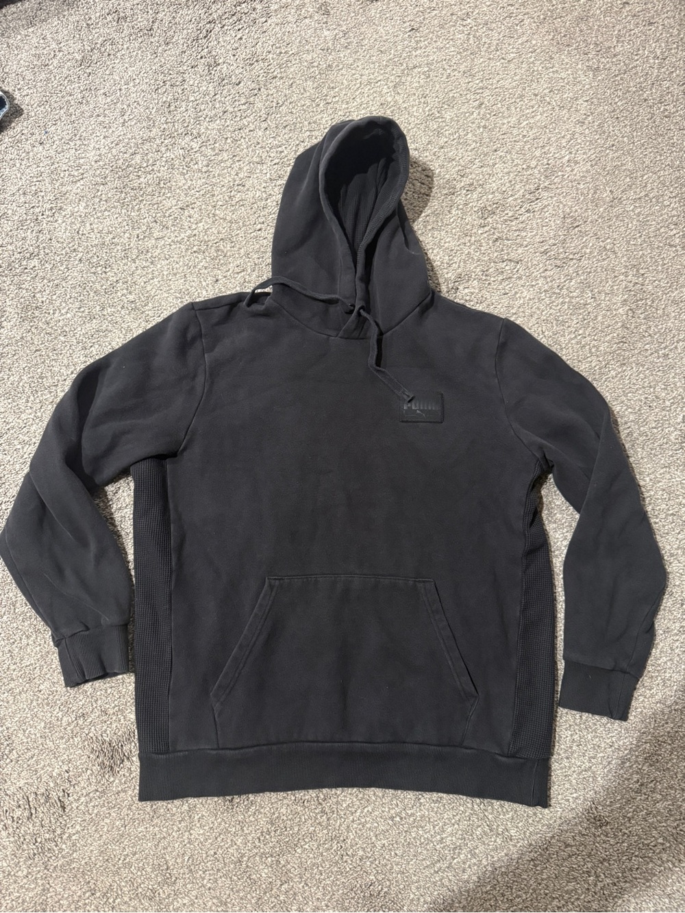 Puma Men's Black Hooded Pullover Sweatshirt